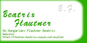 beatrix flautner business card